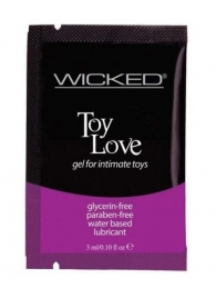 Лубрикант на водной основе для использования с игрушками WICKED Toy Love - 3 мл. - Wicked - купить с доставкой в Коврове