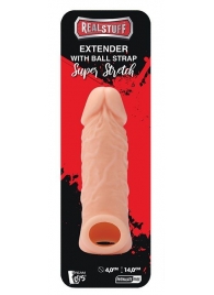 Телесная насадка EXTENDER WITH BALL STRAP 5.5 - 14 см. - Dream Toys - в Коврове купить с доставкой