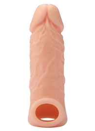 Телесная насадка EXTENDER WITH BALL STRAP 5.5 - 14 см. - Dream Toys - в Коврове купить с доставкой