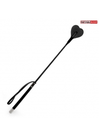 Черный стек с наконечником-сердечком - 54 см. - Notabu - купить с доставкой в Коврове