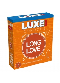 Презервативы с продлевающим эффектом LUXE Royal Long Love - 3 шт. - Luxe - купить с доставкой в Коврове