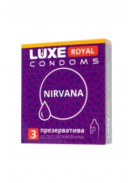 Презервативы с увеличенным количеством смазки LUXE Royal Nirvana - 3 шт. - Luxe - купить с доставкой в Коврове