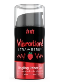 Жидкий интимный гель с эффектом вибрации Vibration! Strawberry - 15 мл. - INTT - купить с доставкой в Коврове