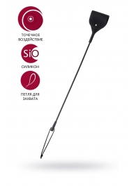 Черный гладкий стек с тонкой ручкой - 48 см. - ToyFa - купить с доставкой в Коврове