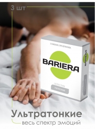 Ультратонкие презервативы Bariera Ultra Thin - 3 шт. - Bariera - купить с доставкой в Коврове