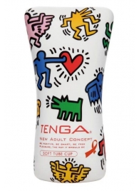 Мастурбатор-туба Keith Haring Soft Tube CUP - Tenga - в Коврове купить с доставкой