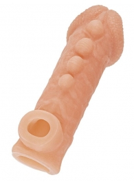 Телесная закрытая насадка с шишечками Cock Sleeve Size M - 15,6 см. - KOKOS - в Коврове купить с доставкой