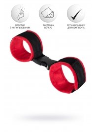 Красно-черные велюровые оковы Anonymo - ToyFa - купить с доставкой в Коврове