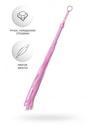 Розовый флоггер Anonymo - 64 см. - ToyFa - купить с доставкой в Коврове