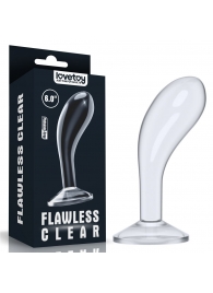 Прозрачный стимулятор простаты Flawless Clear Prostate Plug - 15 см. - Lovetoy - в Коврове купить с доставкой