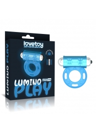 Голубое, светящееся в темноте эрекционное виброкольцо Lumino Play Vibrating Penis Ring - Lovetoy - в Коврове купить с доставкой