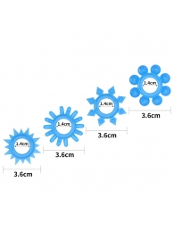 Набор из 4 голубых, светящихся в темноте эрекционных колец Lumino Play - Lovetoy - в Коврове купить с доставкой