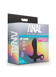 Черный анальный вибратор Silicone Vibrating Prostate Massager 01 - 10,8 см. - Blush Novelties - в Коврове купить с доставкой