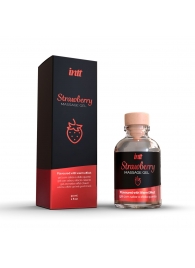 Массажный гель с ароматом клубники Strawberry - 30 мл. - INTT - купить с доставкой в Коврове