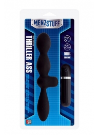 Чёрная двусторонняя вибровтулка  MENZSTUFF THRILLER ASS DUAL HEAD - Dream Toys