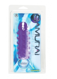 Закрытая фиолетовая насадка с пупырышками SAMURAI PENIS SLEEVE PURPLE - 14,5 см. - NMC - в Коврове купить с доставкой