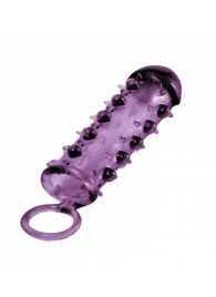 Закрытая фиолетовая насадка с пупырышками SAMURAI PENIS SLEEVE PURPLE - 14,5 см. - NMC - в Коврове купить с доставкой