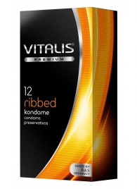 Ребристые презервативы VITALIS PREMIUM ribbed - 12 шт. - Vitalis - купить с доставкой в Коврове