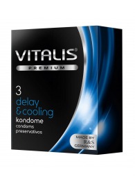 Презервативы VITALIS PREMIUM delay   cooling с охлаждающим эффектом - 3 шт. - Vitalis - купить с доставкой в Коврове