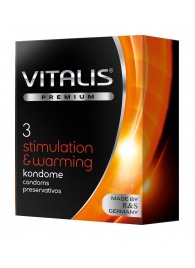 Презервативы VITALIS PREMIUM stimulation   warming с согревающим эффектом - 3 шт. - Vitalis - купить с доставкой в Коврове