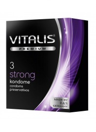 Презервативы с утолщенной стенкой VITALIS PREMIUM strong - 3 шт. - Vitalis - купить с доставкой в Коврове