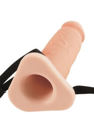 Телесный реалистичный фаллоимитатор с полостью Silicone Hollow Extension - 20 см. - Pipedream - купить с доставкой в Коврове