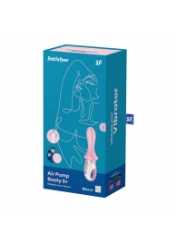 Розовый вибромассажер Air Pump Booty 5+ - 18,1 см. - Satisfyer