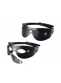 Черная кожаная маска  Новичок - Sitabella - купить с доставкой в Коврове