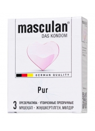 Супертонкие презервативы Masculan Pur - 3 шт. - Masculan - купить с доставкой в Коврове