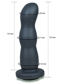 Черная анальная рельефная насадка-фаллоимитатор - 15 см. - LOVETOY (А-Полимер) - купить с доставкой в Коврове