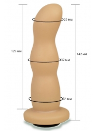 Телесная рельефная насадка Harness - 14,2 см. - LOVETOY (А-Полимер) - купить с доставкой в Коврове