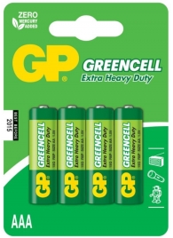 Батарейки солевые GP GreenCell AAA/R03G - 4 шт. - Элементы питания - купить с доставкой в Коврове