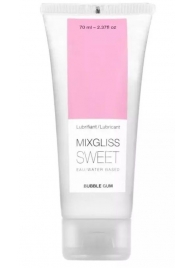 Смазка на водной основе Mixgliss Sweet с ароматом бабл-гам - 70 мл. - Mixgliss - купить с доставкой в Коврове