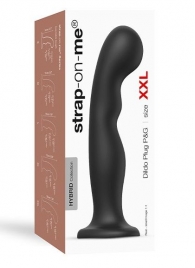 Черная насадка Strap-On-Me Dildo Plug P G size XXL - Strap-on-me - купить с доставкой в Коврове