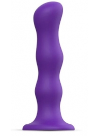 Фиолетовая насадка Strap-On-Me Dildo Geisha Balls size M - Strap-on-me - купить с доставкой в Коврове