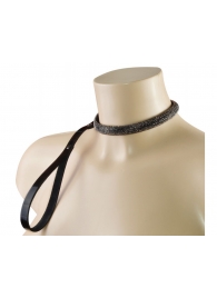 Эффектный сверкающий ошейник с поводком  Гламур - Sitabella - купить с доставкой в Коврове