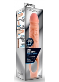 Телесная насадка на пенис 9 Inch Cock Sheath Extender - 22,2 см. - Blush Novelties - в Коврове купить с доставкой