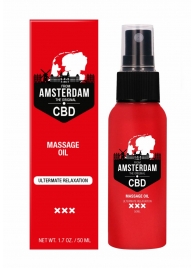 Стимулирующее массажное масло CBD from Amsterdam Massage Oil - 50 мл. - Shots Media BV - купить с доставкой в Коврове