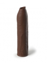 Коричневая насадка-удлинитель Uncut Silicone Penis Enhancer - 17,8 см. - Pipedream - в Коврове купить с доставкой