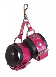 Розово-черный брелок  Наручники - Sitabella - купить с доставкой в Коврове