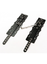 Узорчатые кожаные оковы с регулируемыми ремешками - Crazy Handmade - купить с доставкой в Коврове