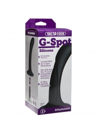 Черная изогнутая насадка Vac-U-Lock G-Spot - 16,5 см. - Doc Johnson - купить с доставкой в Коврове