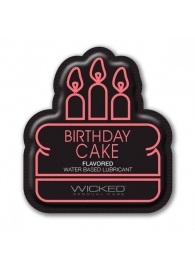 Лубрикант на водной основе со вкусом торта с кремом Wicked Aqua Birthday cake - 3 мл. - Wicked - купить с доставкой в Коврове