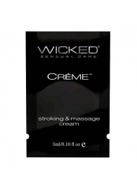 Крем для массажа и мастурбации Wicked Stroking and Massage Creme - 3 мл. - Wicked - купить с доставкой в Коврове