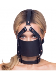 Черный намордник с кляпом-шаром Head Harness With A Gag - Orion - купить с доставкой в Коврове