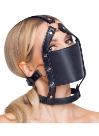 Черный намордник с кляпом-шаром Head Harness With A Gag - Orion - купить с доставкой в Коврове