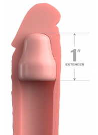 Телесная насадка-удлинитель 1 Inch Silicone X-tension - 17,8 см. - Pipedream - в Коврове купить с доставкой