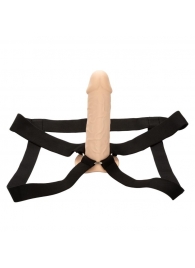 Телесный фаллопротез Life-Like Extension with Harness - 17,75 см. - California Exotic Novelties - купить с доставкой в Коврове