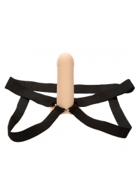 Телесный фаллопротез из силикона Extension with Harness - 15,75 см. - California Exotic Novelties - купить с доставкой в Коврове