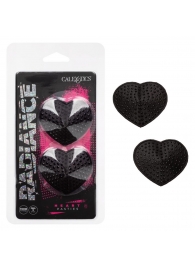 Черные пэстисы в форме сердечек Heart Pasties - California Exotic Novelties - купить с доставкой в Коврове